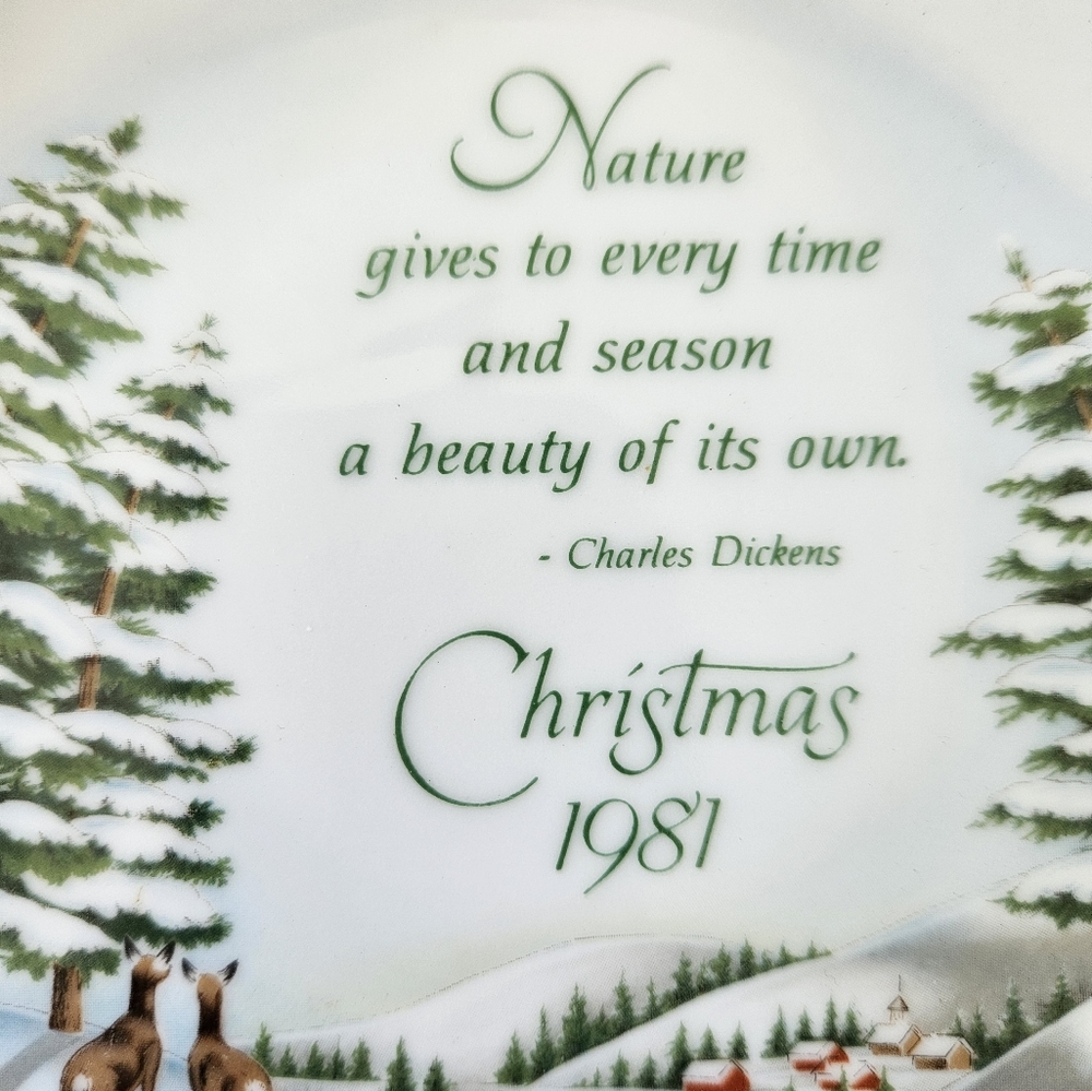 Vintage 1981 Christmas Plate - Picture 3 of 9